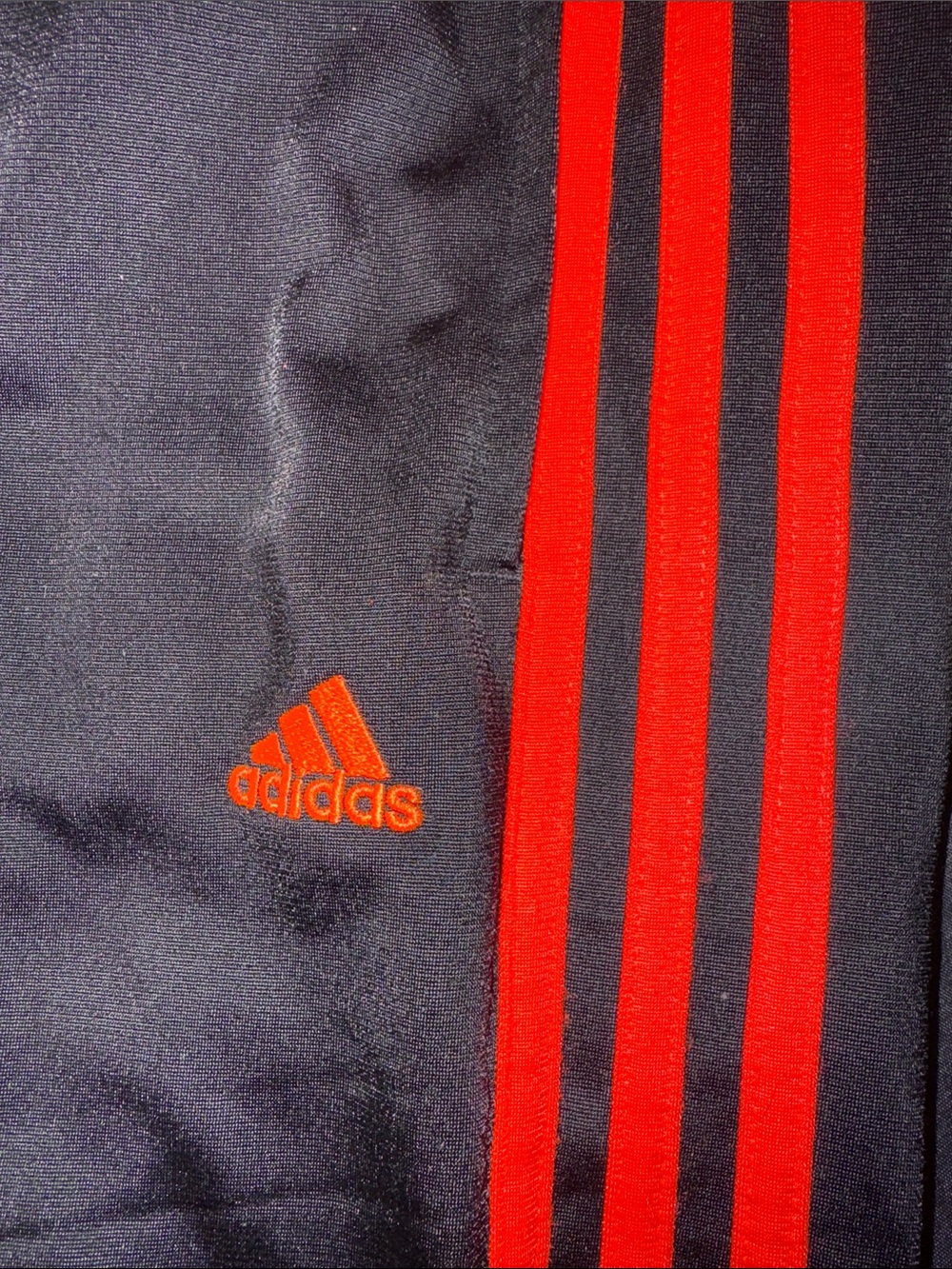 MAKE OFFER! adidas Black & Orange wide-legged track pants Men's Med.